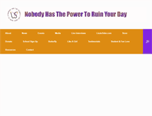 Tablet Screenshot of nobodyhasthepowertoruinyourday.org